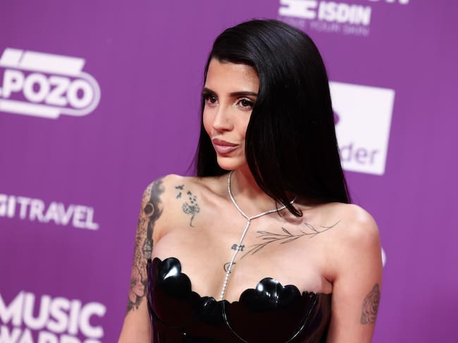 Naiara en la alfombra de LOS40 Music Awards Santander 2025 en el Roig Arena en Valencia. / Aldara Zarraoa/WireImage