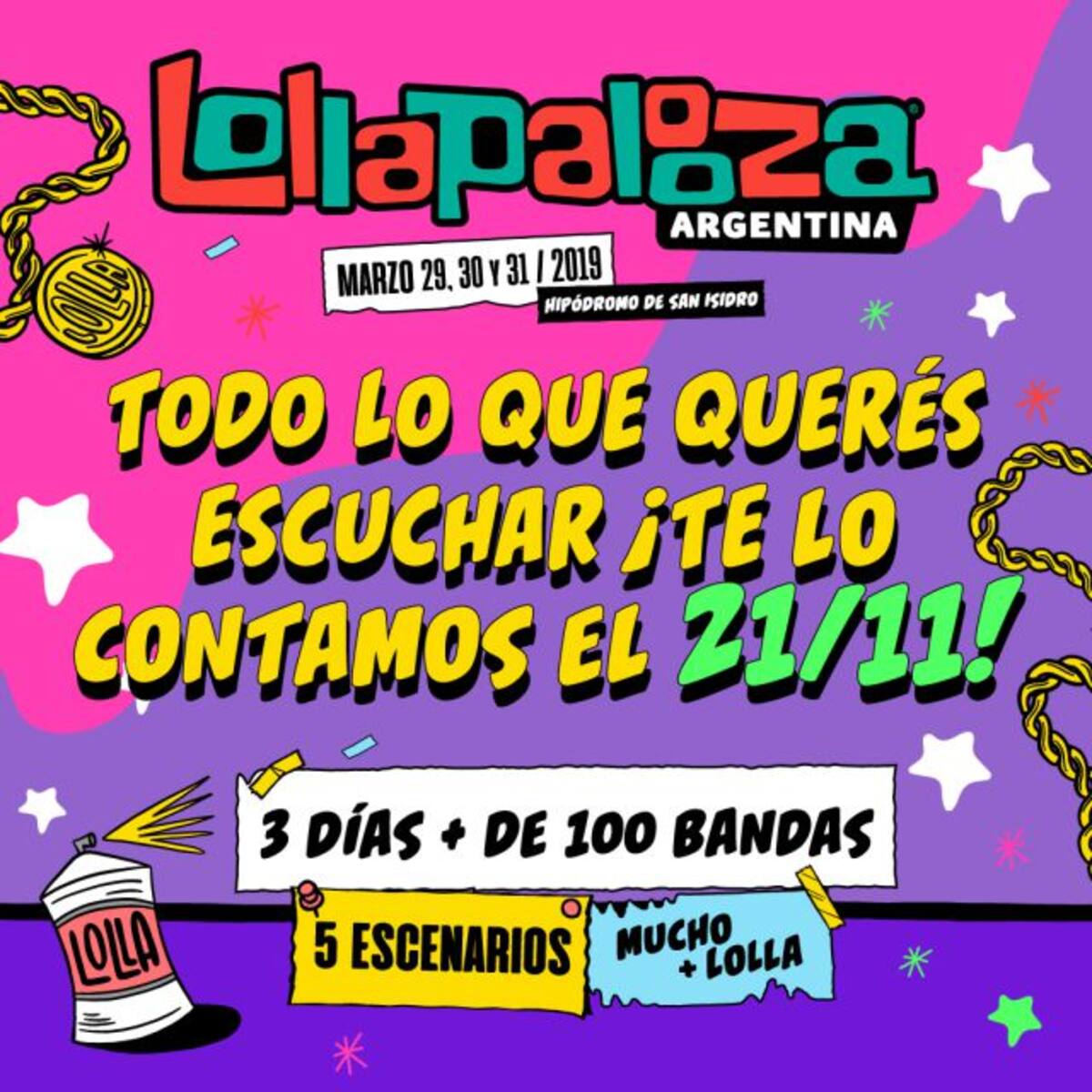 Lollapalooza: ¡El 21 de noviembre anunciarán el line up!