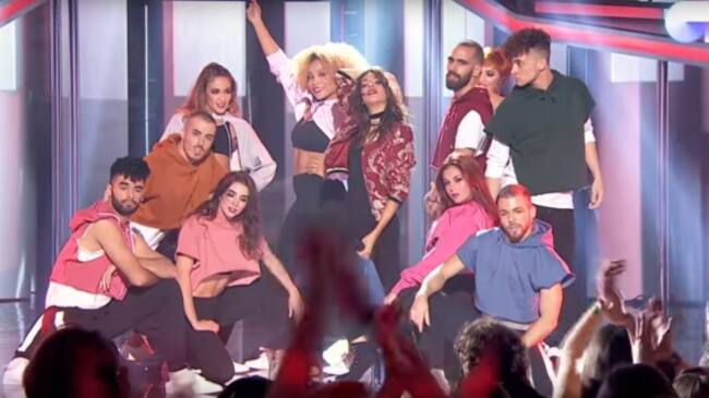 Ana Guerra durante la actuación de 'Sax'