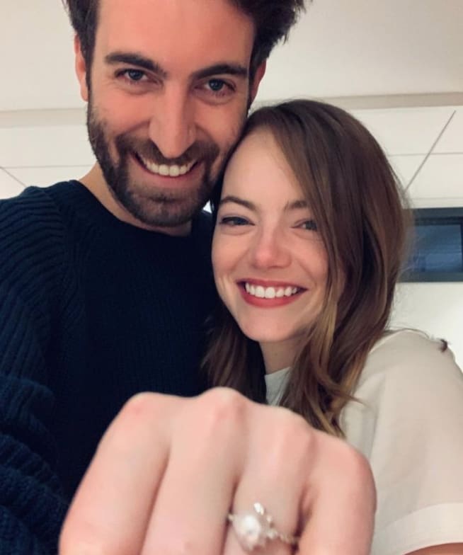 Emma Stone y su esposo Dave McCary se comprometieron en 2019