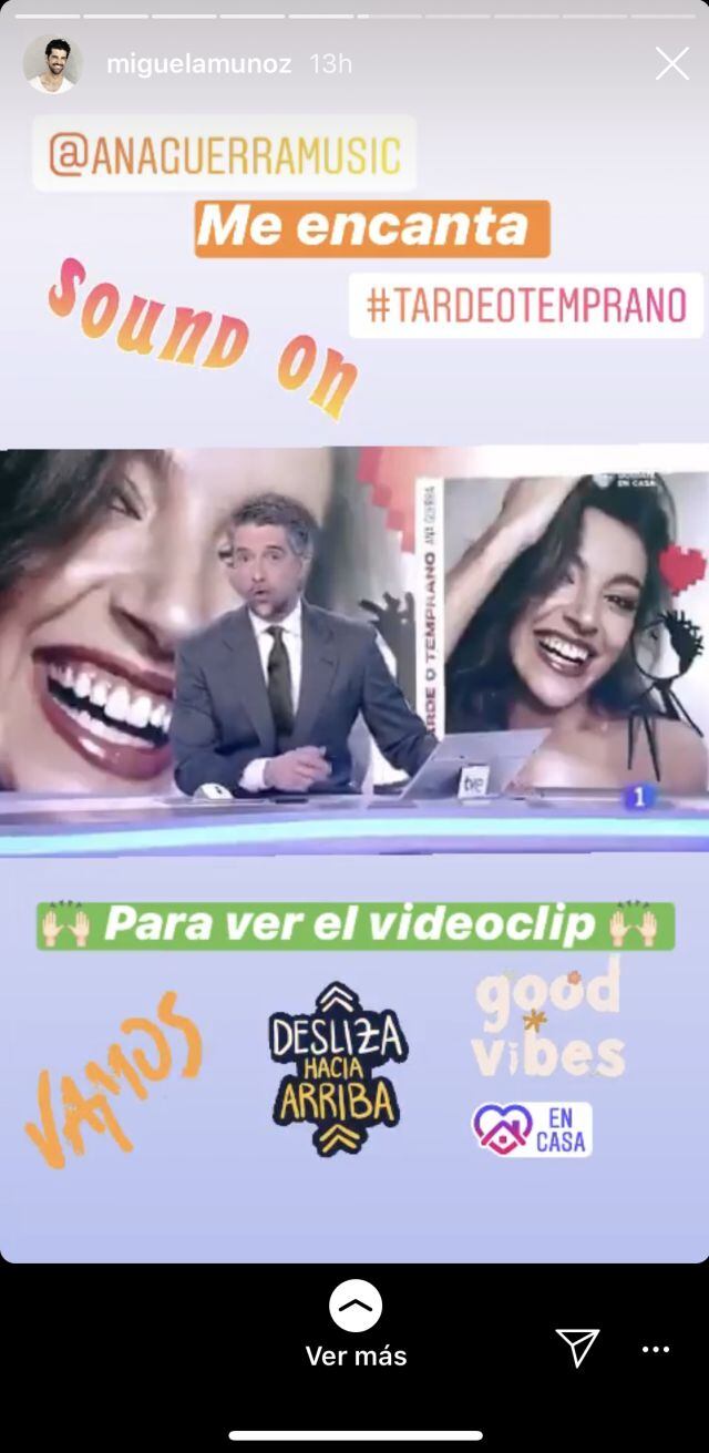 Pantallazo del Instagram de Miguel Ángel Muñoz