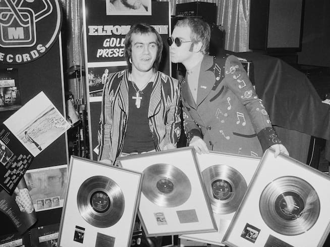 Elton John y Bernie Taupin en una imagen de 1973.