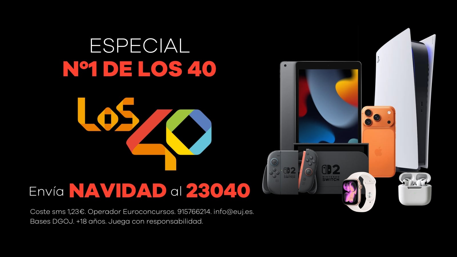 Todos los regalos que puedes conseguir escuchando LOS Números 1 de LOS40 este viernes 19 de diciembre.