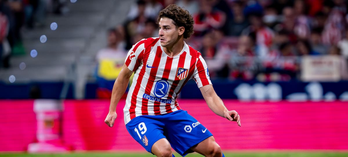 Julián Álvarez durante un partido del Atlético de Madrid