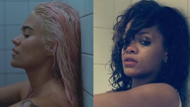 Karol G y Rihanna en 'Contigo' y 'We found love'
