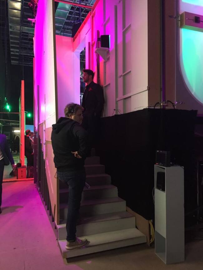 Alberto Santana, a la espera de entrar a plató