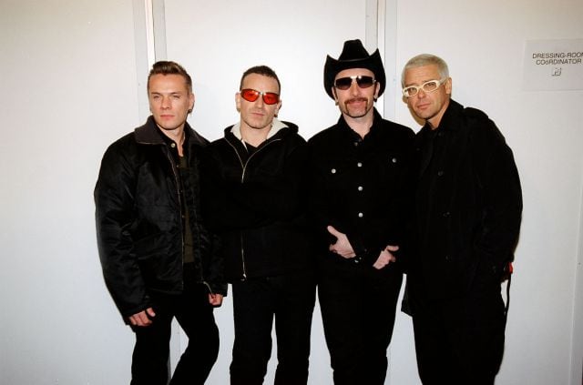 Larry Mullen Jr., Bono, The Edge and Adam Clayton: U2, en 1995.