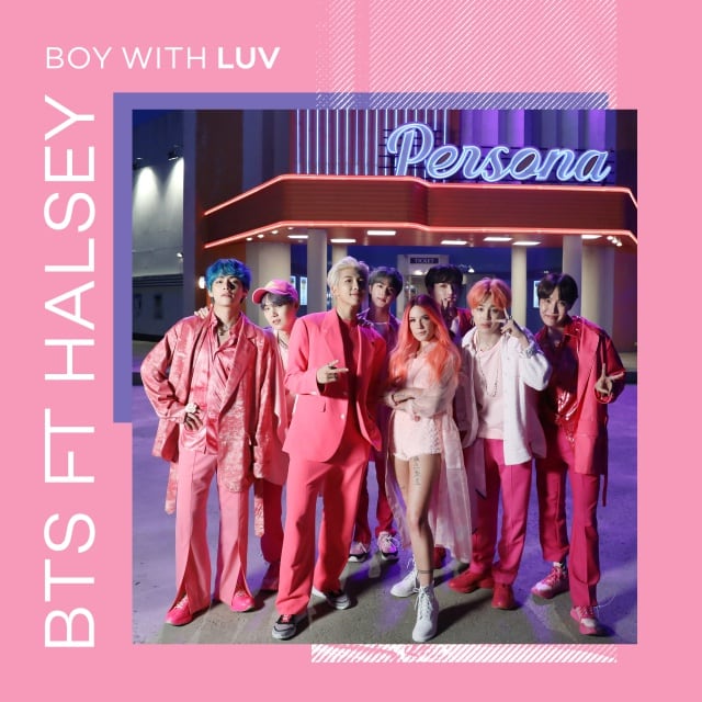 Portada de &#039;Boy With Luv&#039;, el single de BTS y Halsey