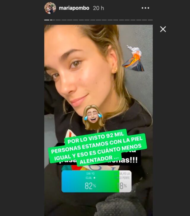 Una historia de Instagram de María Pombo.