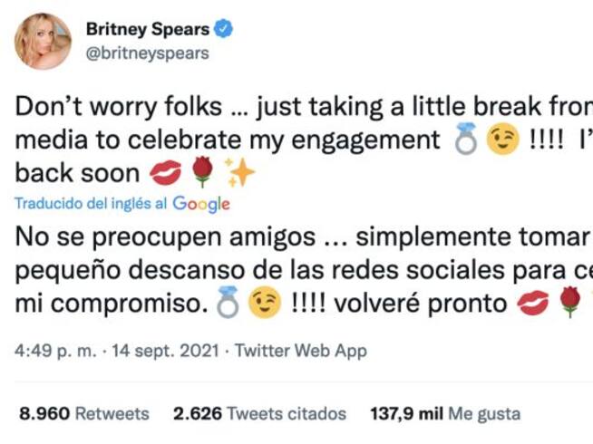 Britney Spears explica por qué cerró su Instagram