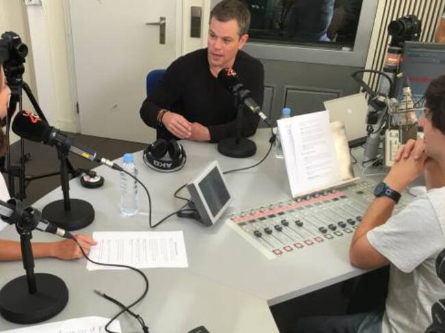 Matt Damon en el estudio de Anda Ya!