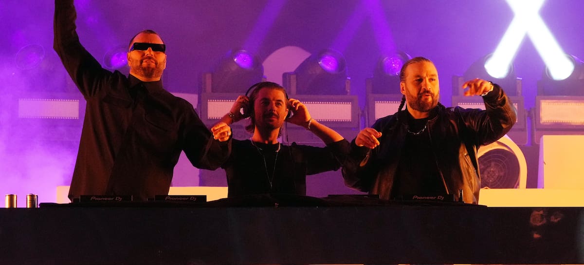 Sebastian Ingrosso, Axwell y Steve Angello (Swedish House Mafia) en una sesión en 2023
