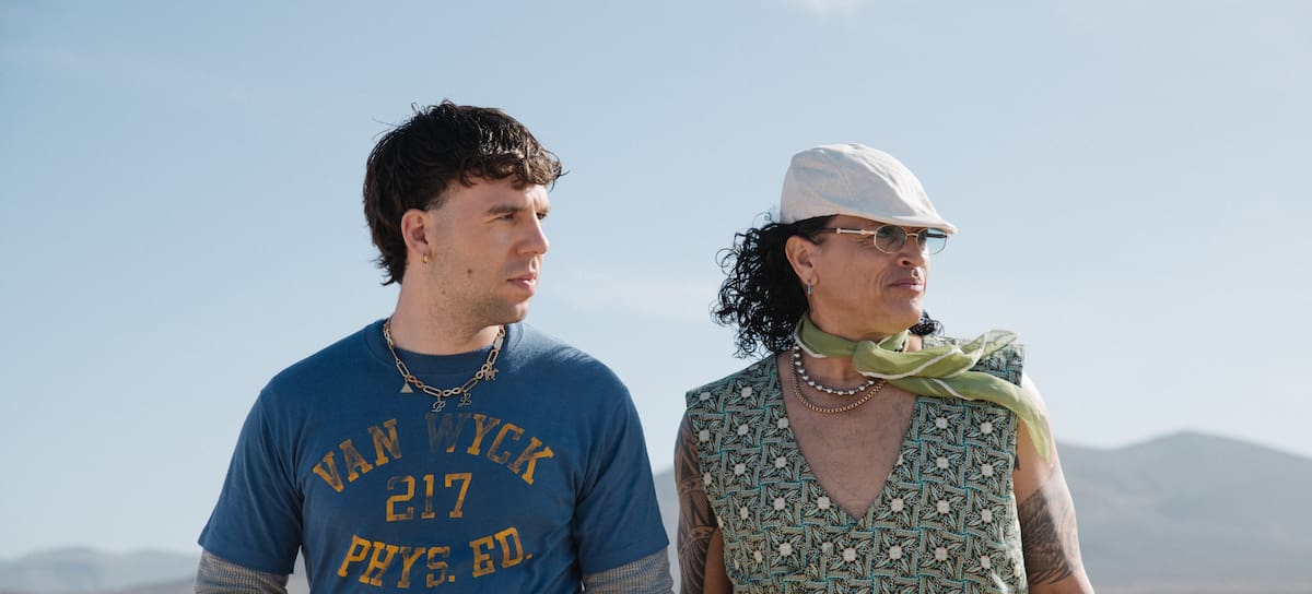 Quevedo y Elvis Crespo en la grabación de 'La Graciosa'