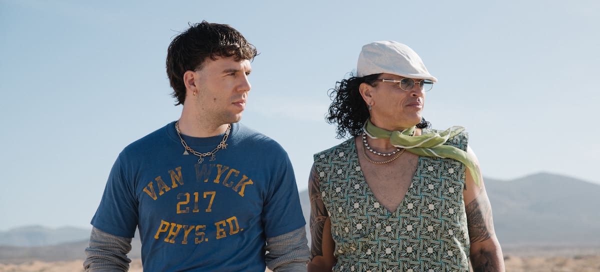 Quevedo y Elvis Crespo en la grabación de 'La Graciosa'