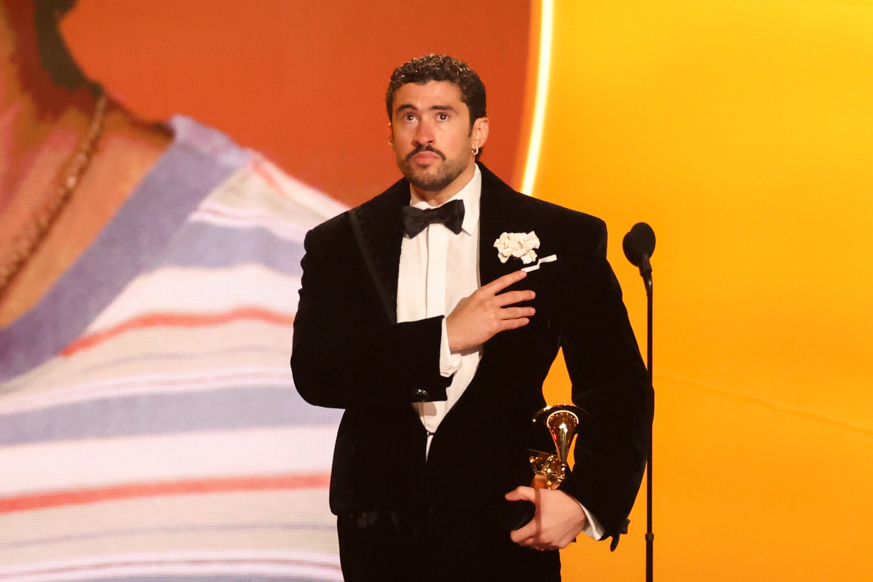 Bad Bunny, en los Premios Grammy 2026.