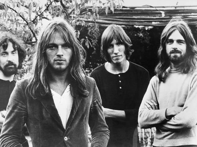 Pink Floyd, (I-D: Nick Mason, Dave Gilmour, Roger Waters and Rick Wright), en 1973.