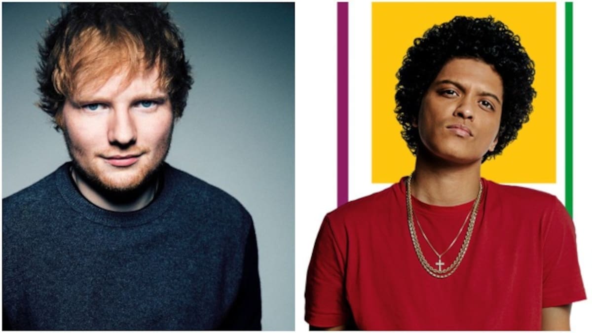 Ed Sheeran le canta "Feliz Cumpleaños" a Bruno Mars