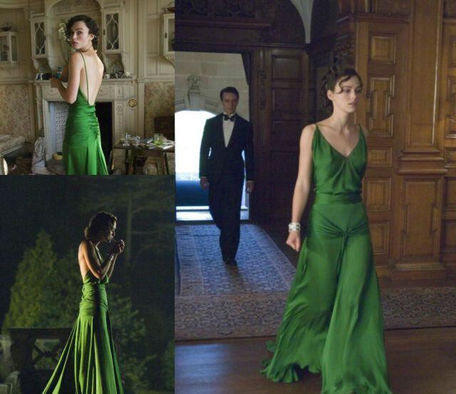 Vestidos verdes que han marcado la historia de la moda. Vestido verde de Keira Knightley en Atonement