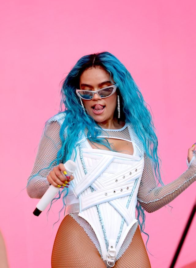 Karol G, durante su show en Coachella en 2022.