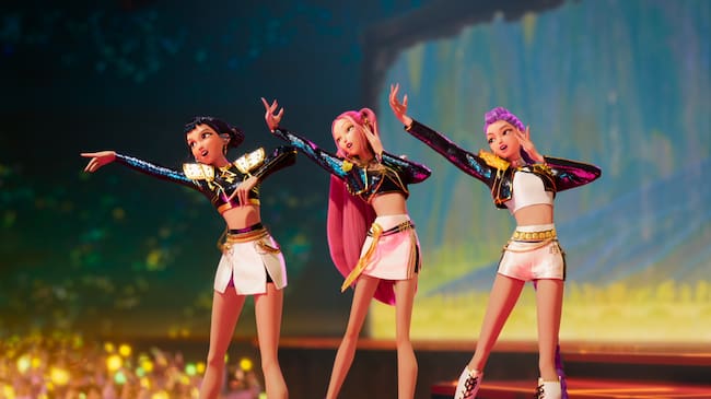 Rumi, Mira y Zoey, las intregrantes de 'Las guerreras K-Pop'.