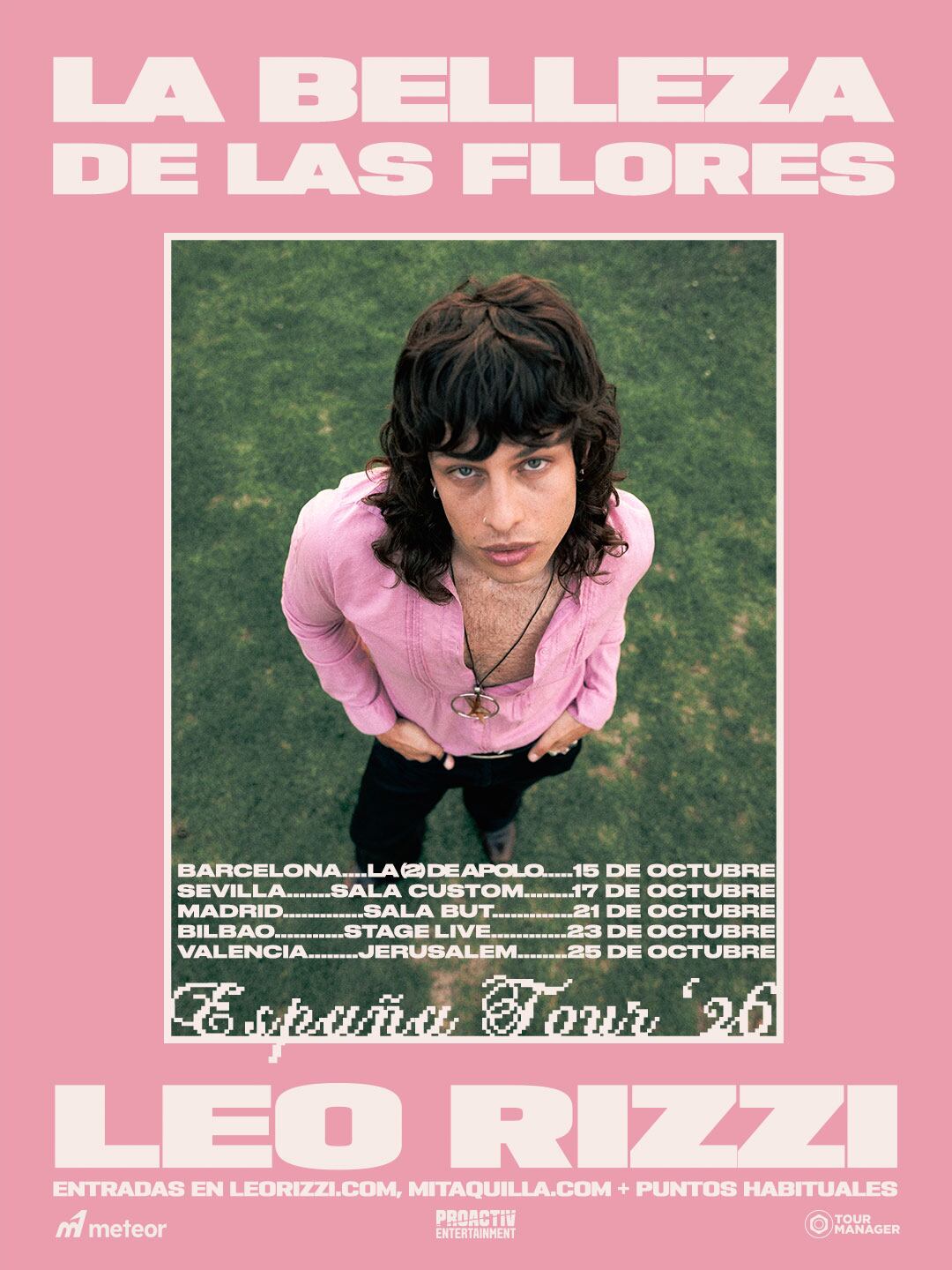 Leo Rizzi anuncia La Belleza de las Flores Tour