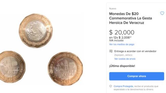 Moneda conmemorativa de la gesta heróica de Veracruz