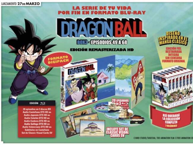Dragon Ball sigue su camino en Blu-Ray