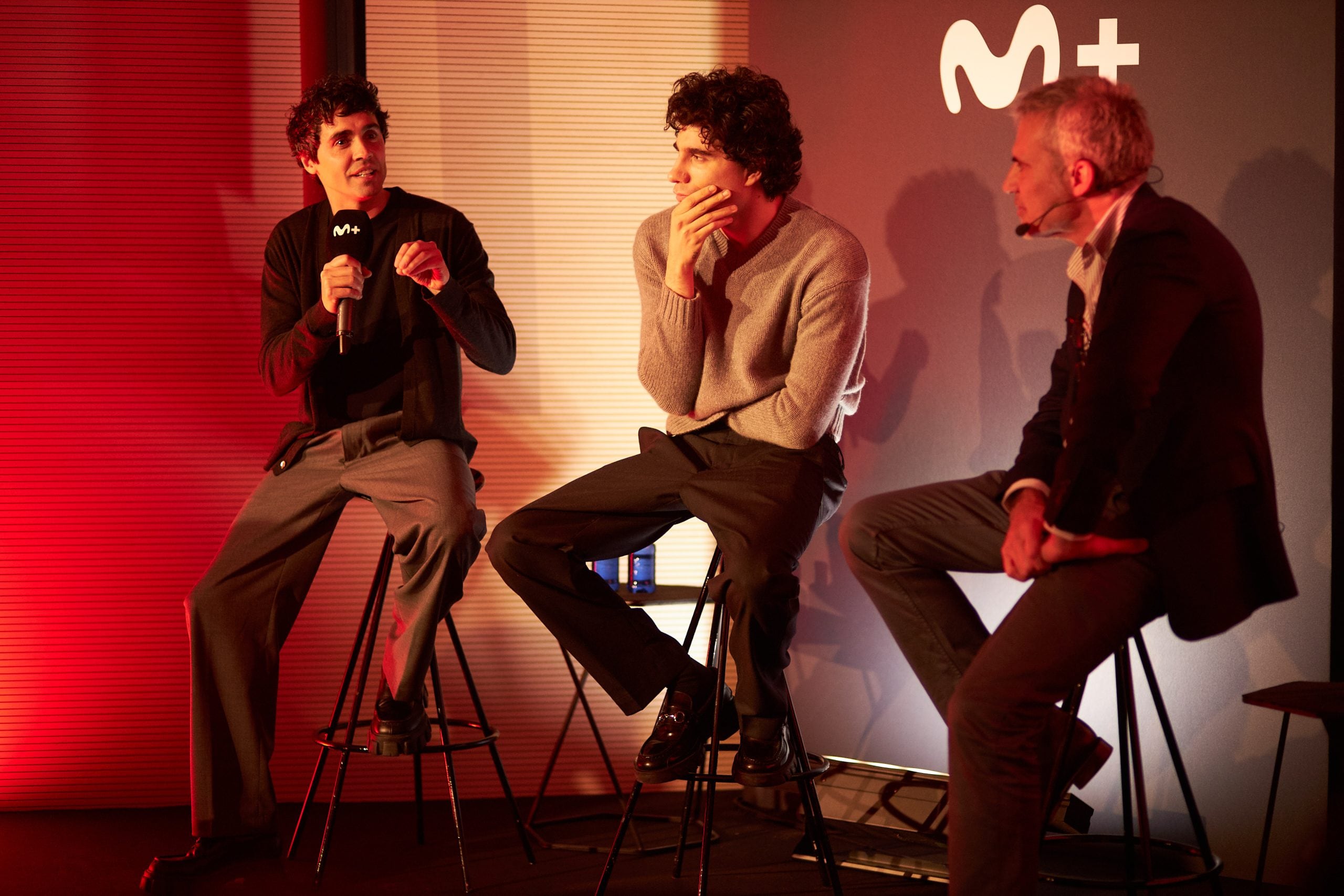 Los Javis presentando &#039;La bola negra&#039; en la presentación de proyectos originales de Movistar Plus+`+. / Juanlu Real / Movistar Plus+