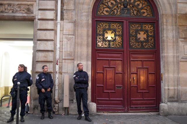 La policía en el lugar del suceso