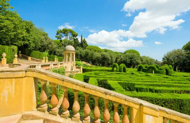 Un parque romántico de Barelona.