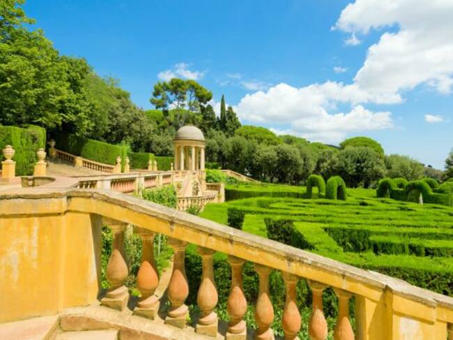 Un parque romántico de Barelona.