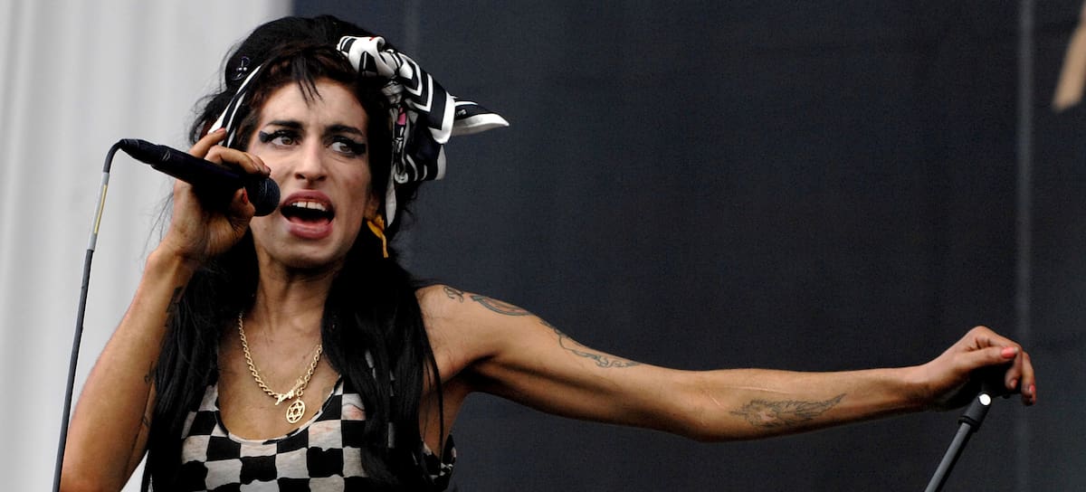 Amy Winehouse durante la primera jornada del V Festival en Weston Park, el 16 de agosto de 2008, en Telford, Inglaterra.
