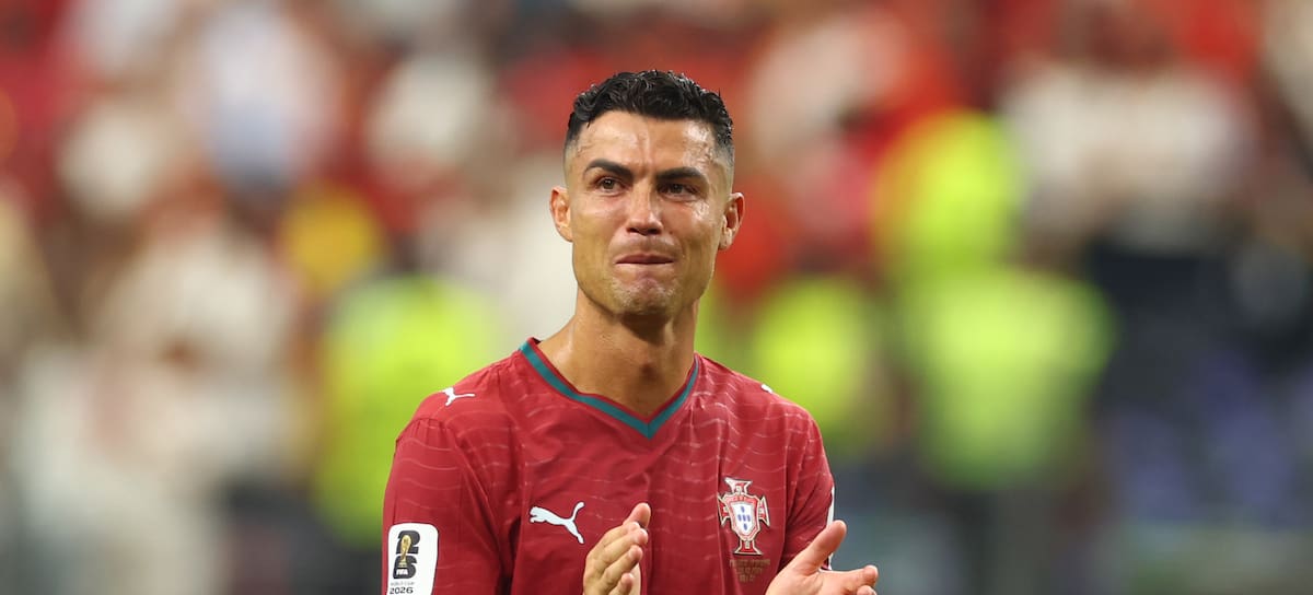 Cristiano Ronaldo reacciona al final del partido de octavos de final del Mundial de la FIFA 2026 entre Portugal y España, disputado en el Dallas Stadium el 6 de julio de 2026 en Arlington, Estados Unidos.