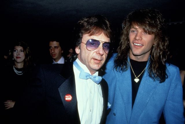 Phil Spector y Jon Bon Jovi, en 1990.