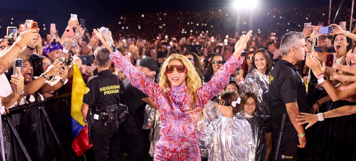 Shakira en su primera noche en Madrid.