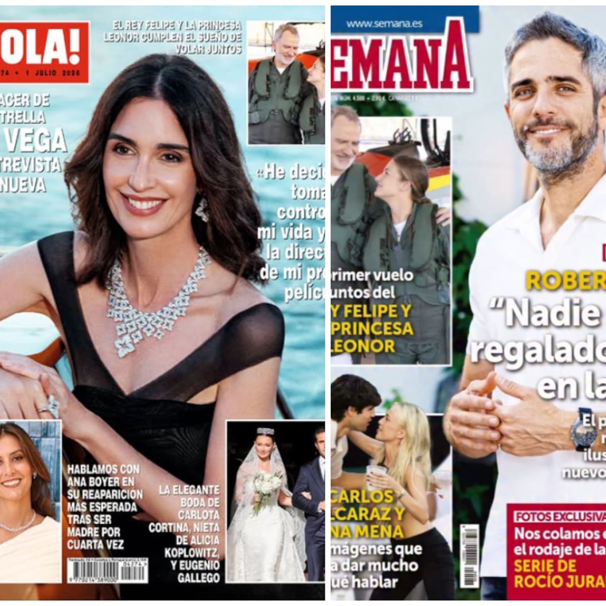 Las portadas de las revistas del 24 de junio: Carlos Alcaraz con Ana Mena, Shakira y Paz Vega