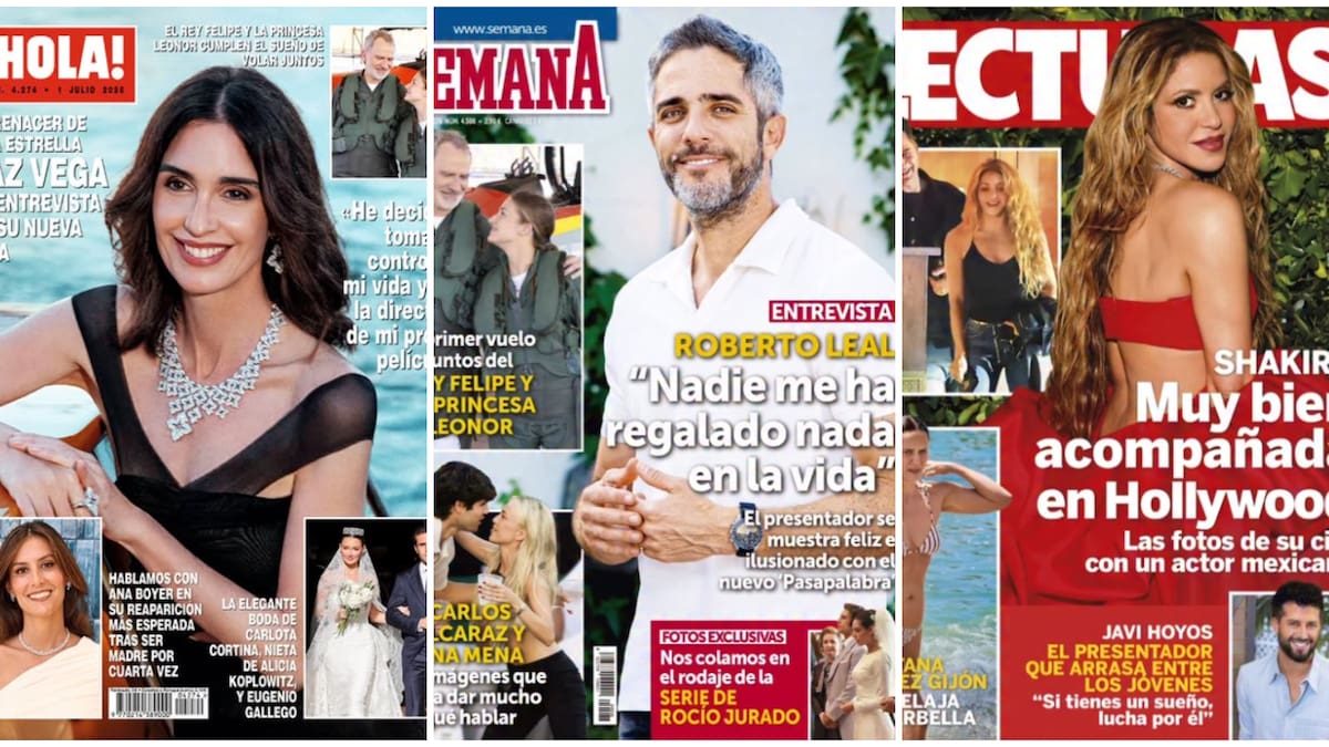 Las portadas de las revistas del corazón del 24 de junio: Carlos Alcaraz con Ana Mena, Shakira y Paz Vega