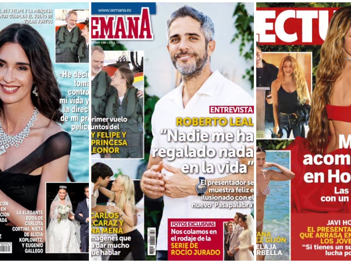 Las portadas de las revistas del corazón de hoy, 24 de junio: Carlos Alcaraz con Ana Mena, Shakira y Paz Vega