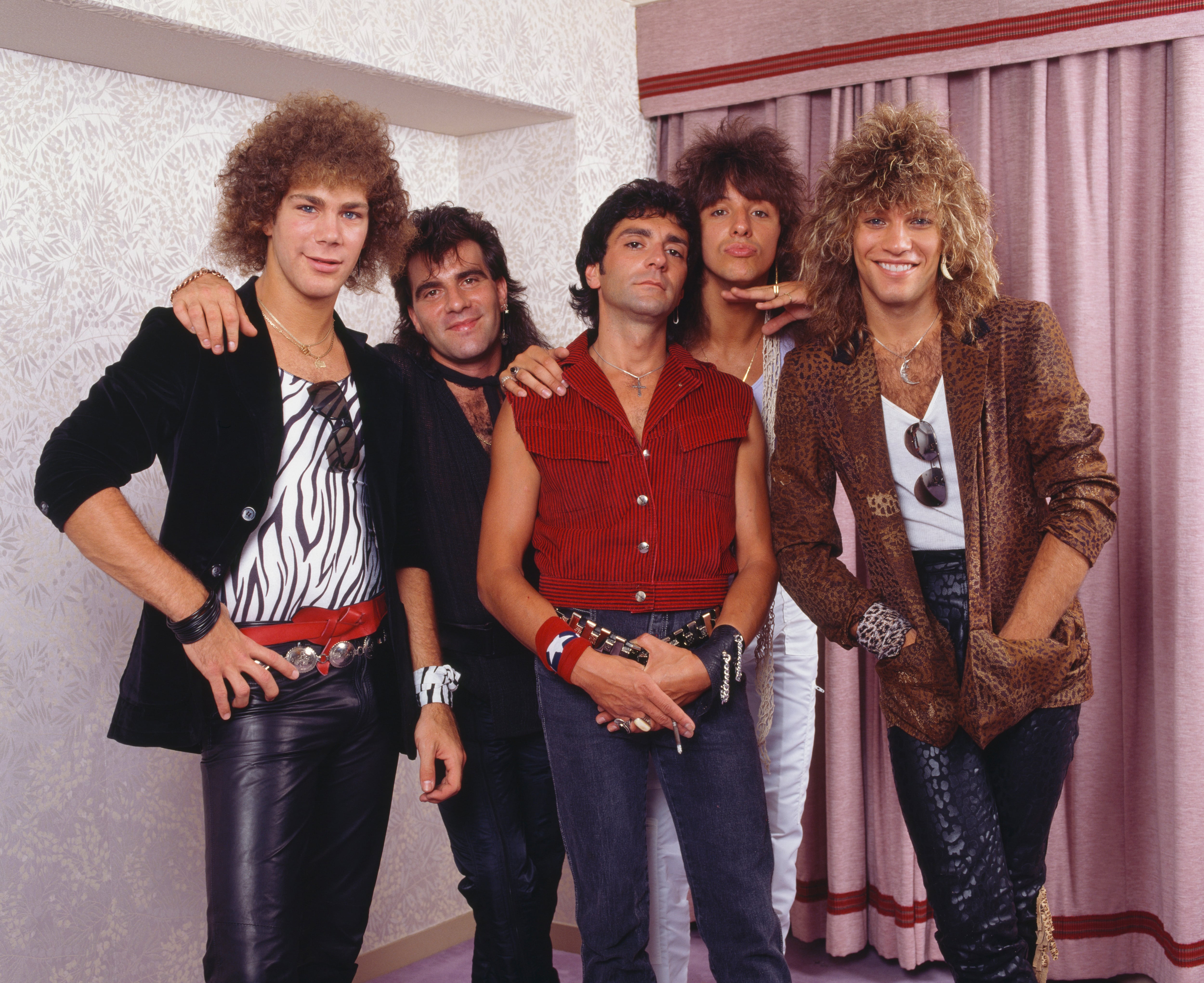 Bon Jovi durante su primera visita a Japón en 1984.