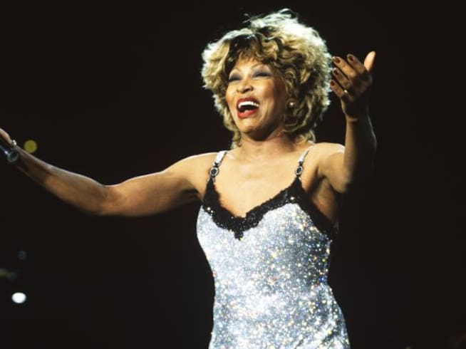 Tina Turner en un concierto en los noventa.