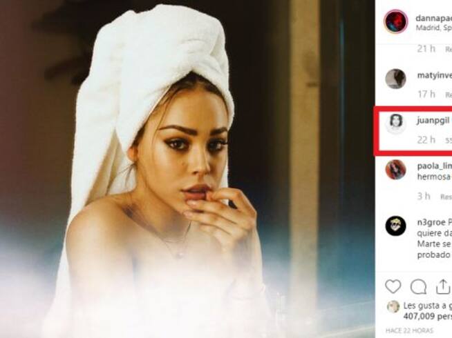 Danna Paola celebra sus 9 millones de seguidores en Instagram y Juan pablo Gil le hace un comentario para halagar su belleza