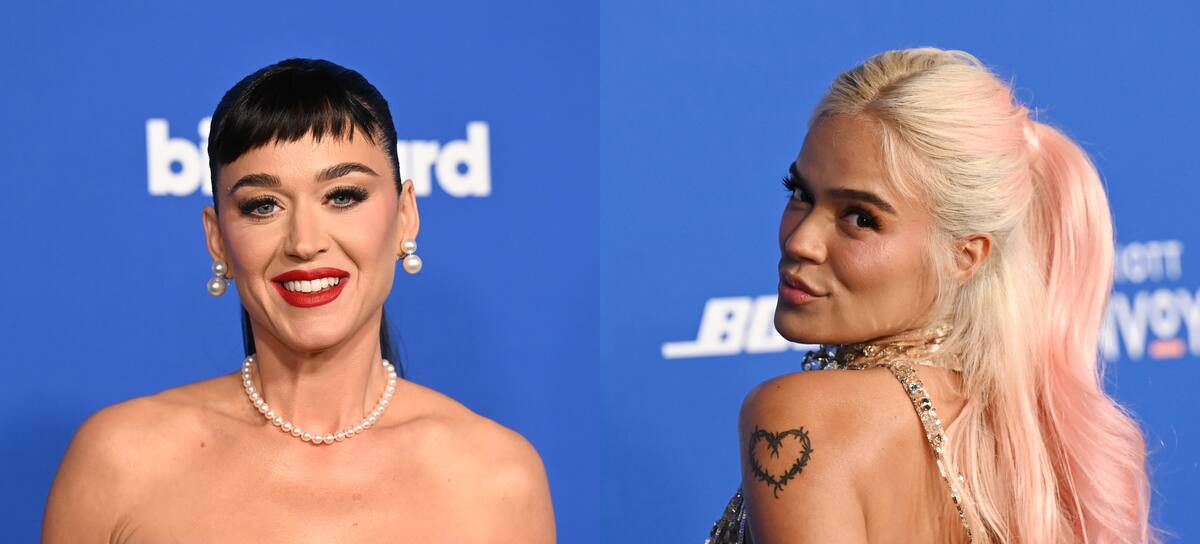 Katy Perry y Karol G en los Billboard Women in Music 2024
