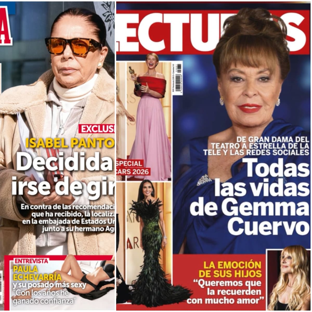 Las portadas de las revistas del corazón del 18 de marzo: Paula Echevarría, Chiara Ferragni, Óscar Casas y Ana Mena