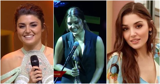 Hande Erçel en 2015, 2017 y en la actualidad.