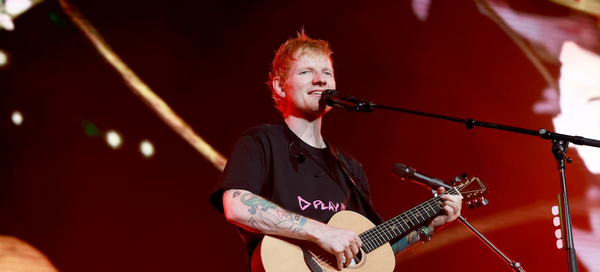Ed Sheeran en un concierto benéfico anual en Nueva Jersey, septiembre de 2025.