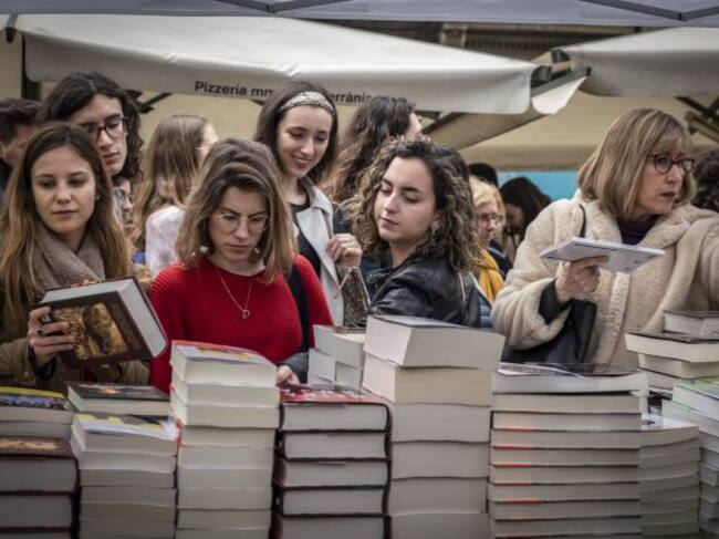 Feria del libro en Sant Jordi.