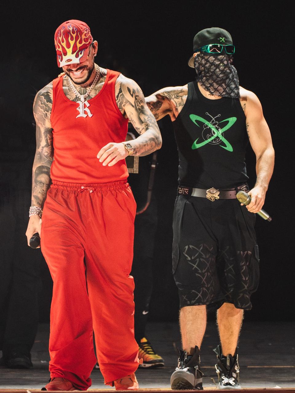 Ryan Castro y Feid en concierto en Medellín