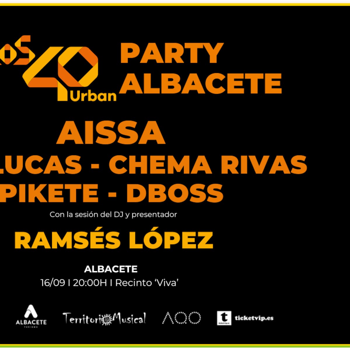 Ya disponibles las invitaciones para la 3ª edición de LOS40 Urban Party Albacete