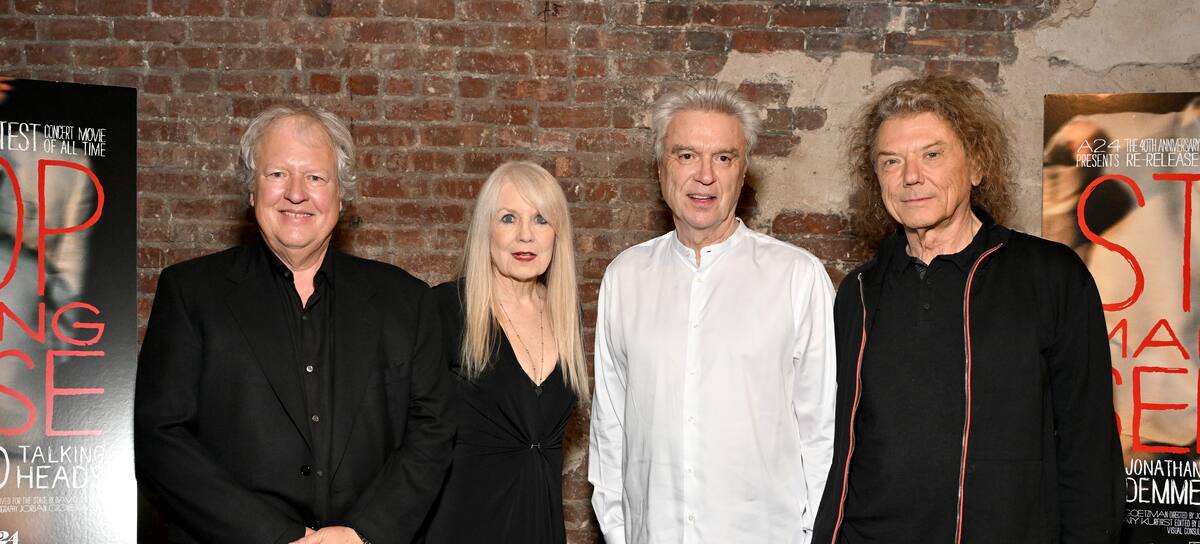 Chris Frantz, Tina Weymouth, David Byrne y Jerry Harrison, de Talking Heads, en Nueva York el 13 de septiembre de 2023.