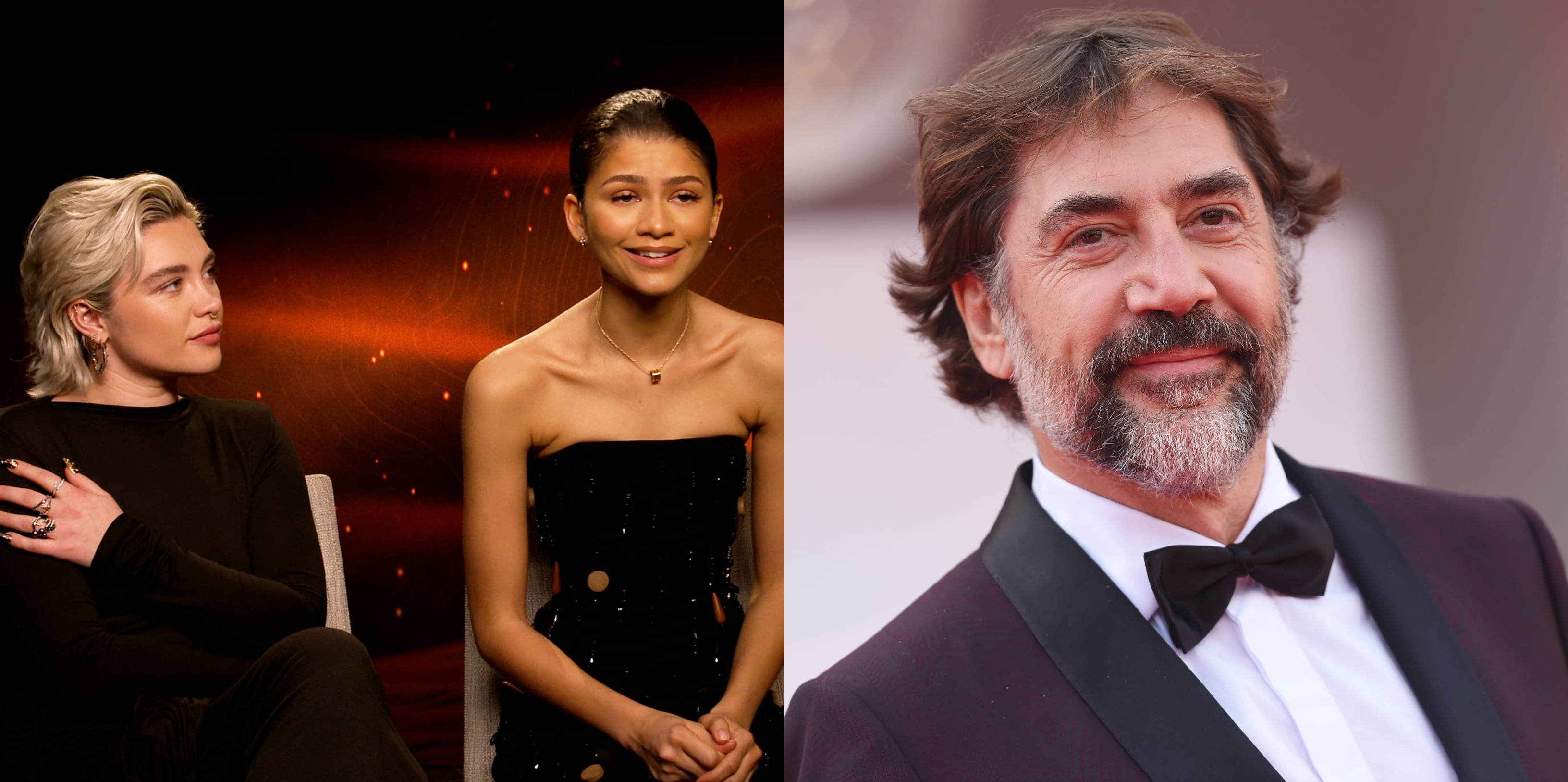 De izquierda a derecha: Florence Pugh, Zendaya y Javier Bardem.